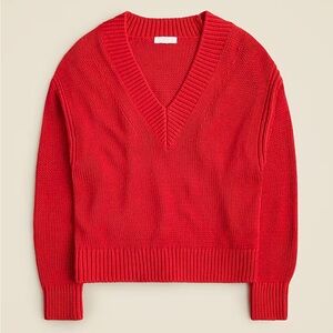 NWT J.Crew Relaxed V-neck Sweater in Classic Cardinal